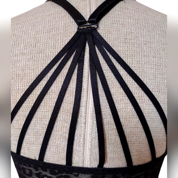 VICTORIA'S SECRET PINK.. BLACK CHEETAH PRINT LACE PUSH UP BRA 32DD - Picture 4 of 5